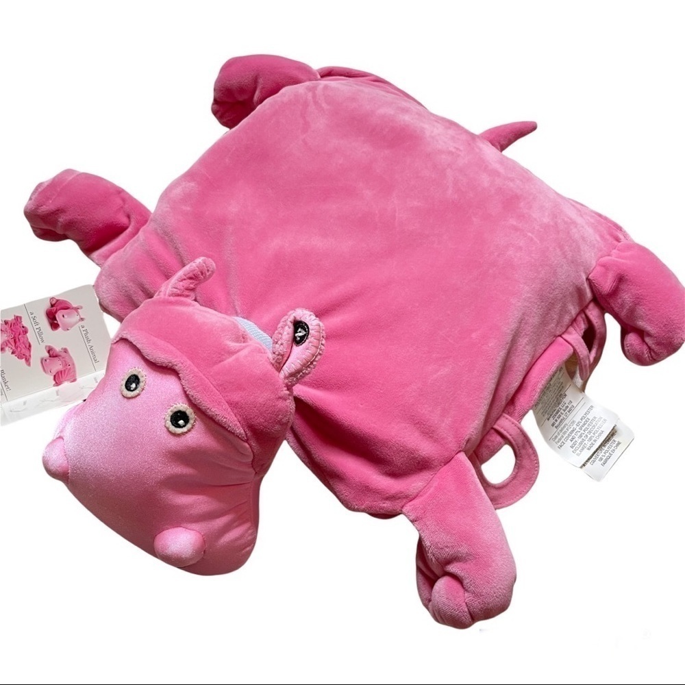 Zoobie Pets Hada the Hippo plush, pillow and blanket